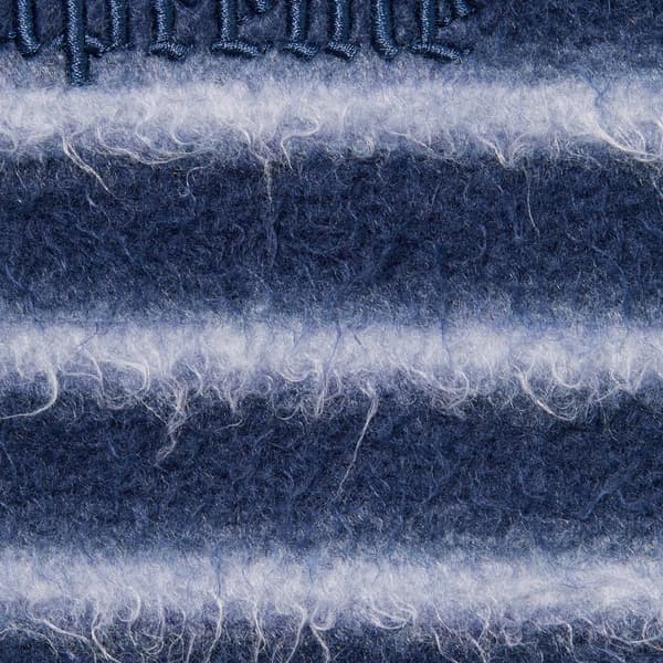 Supreme Brushed Zip Up Hooded Sweatshirt - Navy (front)