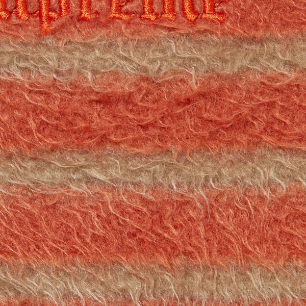 Supreme Brushed Zip Up Hooded Sweatshirt - Orange (front)