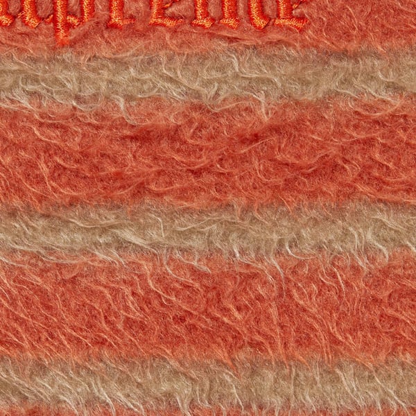 Supreme Brushed Zip Up Hooded Sweatshirt - Orange (front)