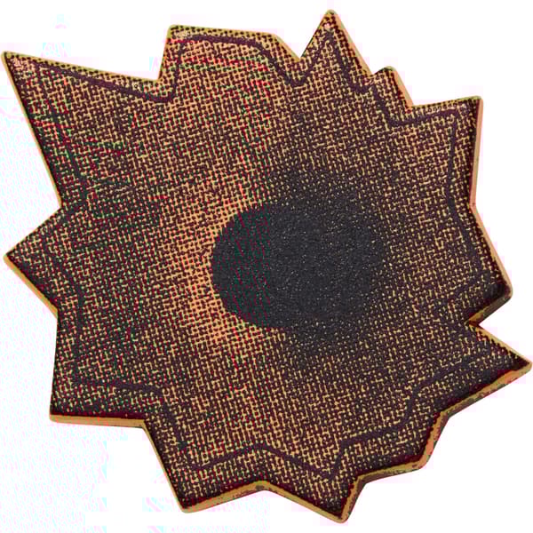 Supreme Bullet Hole Pin - Orange (front)