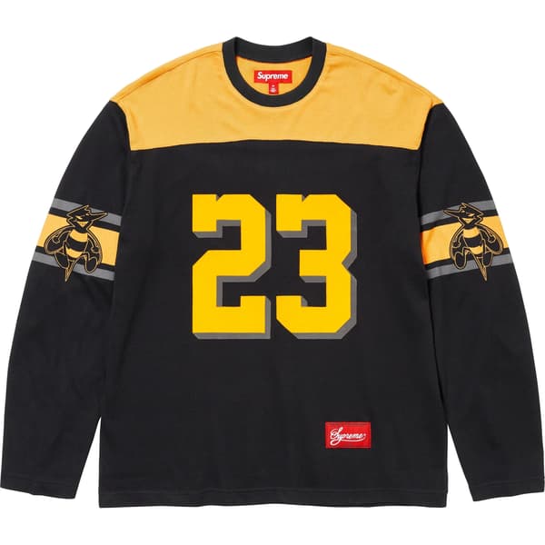 Supreme Bumblebee L/S Football Top - Black (front)