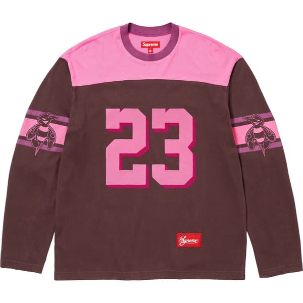Supreme Bumblebee L/S Football Top - Brown (front)