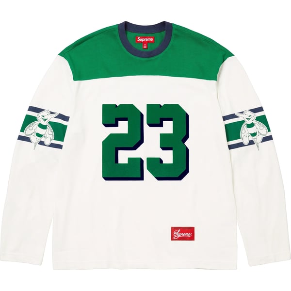 Supreme Bumblebee L/S Football Top - White (front)