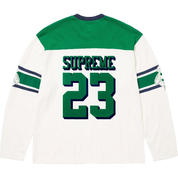 Supreme Bumblebee L/S Football Top - White (front)