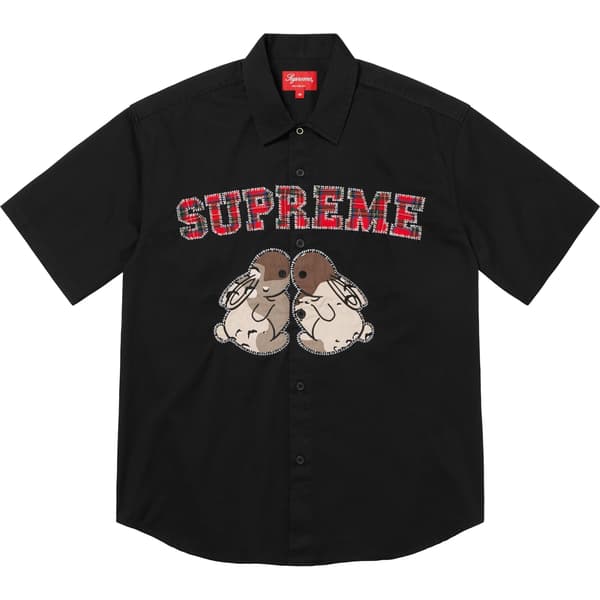 Supreme Bunnies S/S Work Shirt - Black (front)