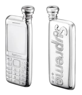 Supreme Burner Phone Pewter Flask Silver