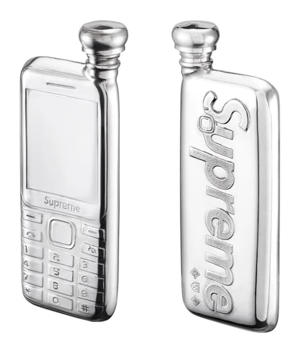 Supreme Burner Phone Pewter Flask - Product Image
