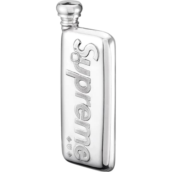 Supreme Burner Phone Pewter Flask - Silver (front)