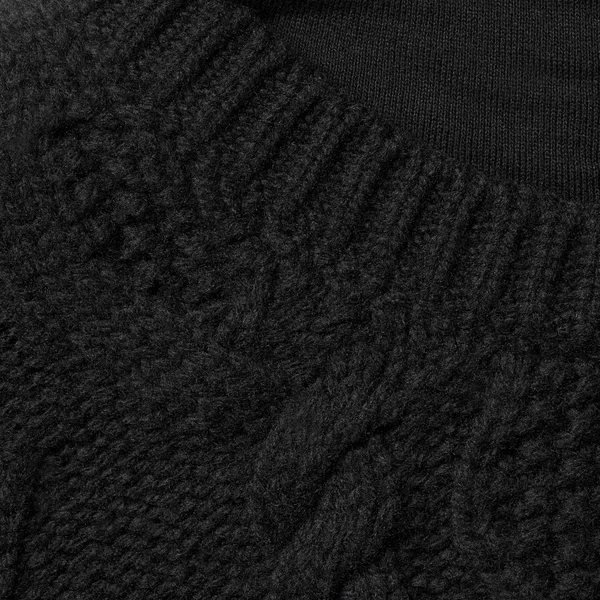 Supreme Cable Hooded Sweater - Black (front)