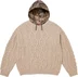 Supreme Cable Hooded Sweater - Oatmeal (front)