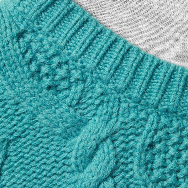 Supreme Cable Hooded Sweater - Teal (front)