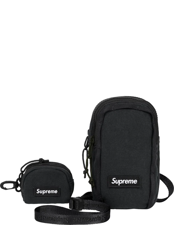 Supreme Camera Bag + Mini Pouch - Black (front)