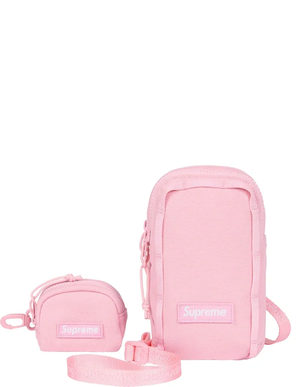 Supreme Camera Bag + Mini Pouch - Light Pink (front)