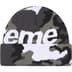 Supreme Camo Big Logo Beanie - Snow Camo (front)