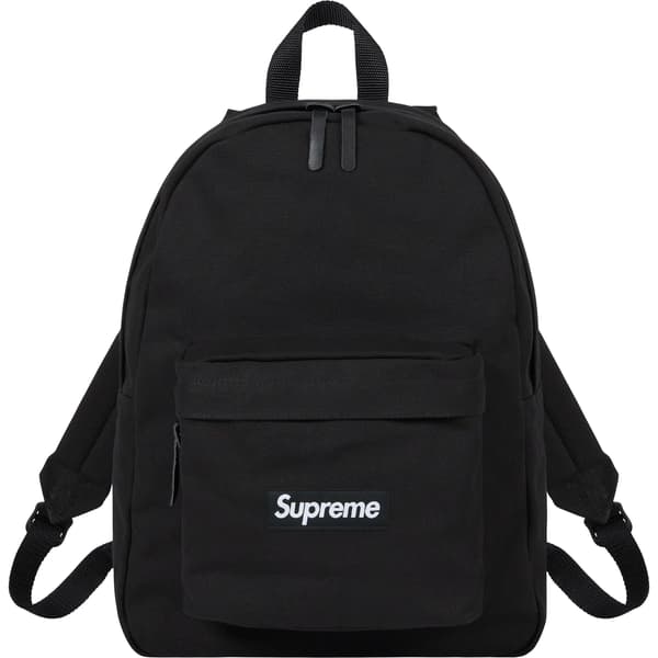 Supreme Canvas Backpack - Black (front)