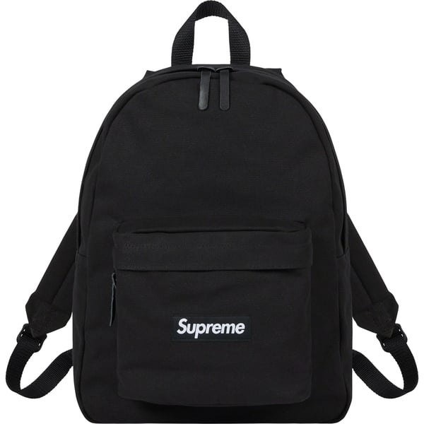 Supreme Canvas Backpack - Black (front)
