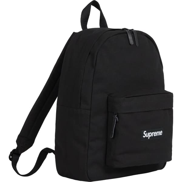 Supreme Canvas Backpack - Black (front)