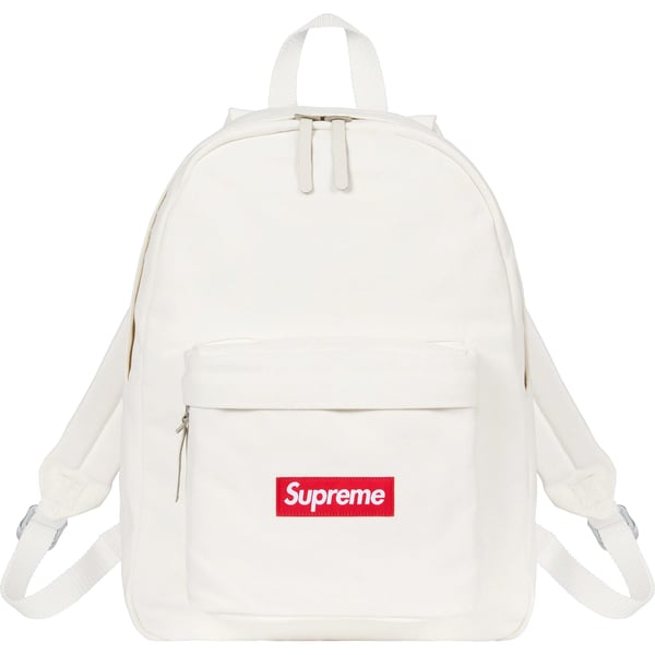 Supreme Canvas Backpack - White (front)