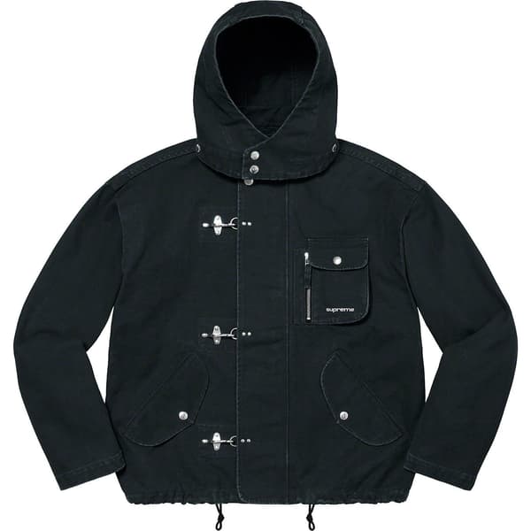 Supreme Canvas Clip Jacket - Black (front)