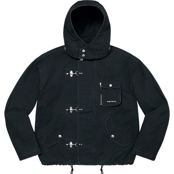Supreme Canvas Clip Jacket - Black (front)