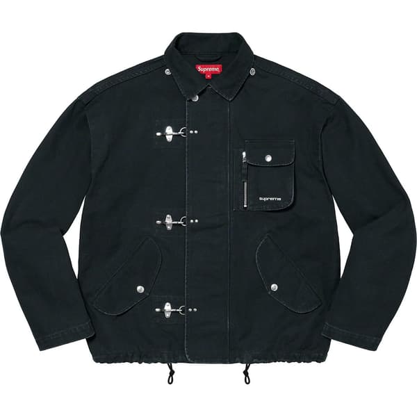 Supreme Canvas Clip Jacket - Black (front)