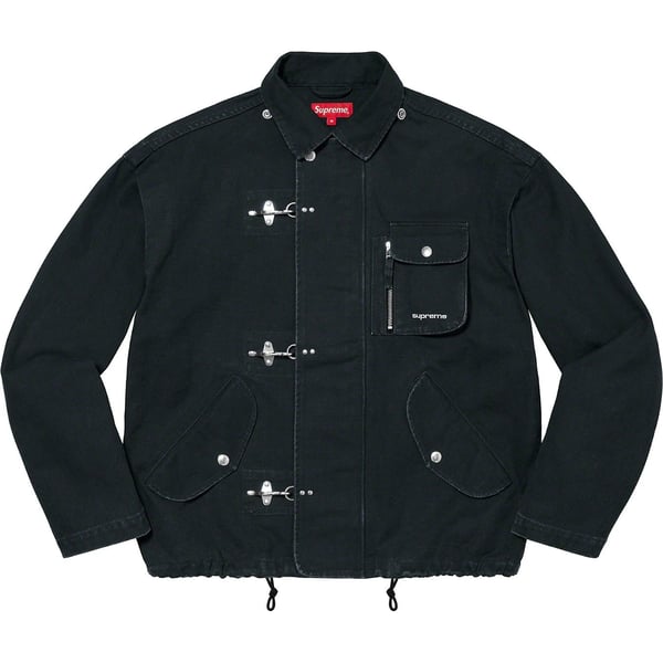 Supreme Canvas Clip Jacket - Black (front)