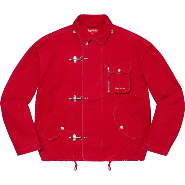 Supreme Canvas Clip Jacket - Red (front)