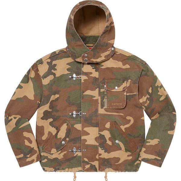 Supreme Canvas Clip Jacket - Tan Camo (front)