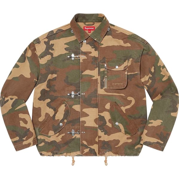 Supreme Canvas Clip Jacket - Tan Camo (front)