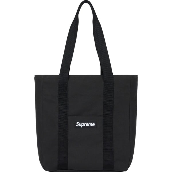 Supreme Canvas Tote - Black (front)