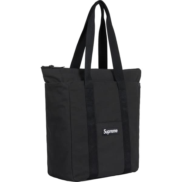 Supreme Canvas Tote - Black (front)
