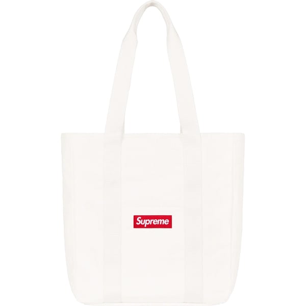 Supreme Canvas Tote - White (front)
