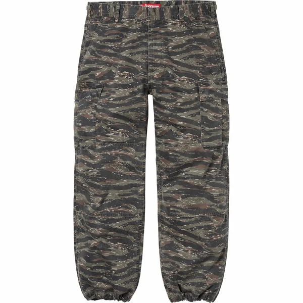 Supreme Cargo Pant - Olive Tiger Camo (front)