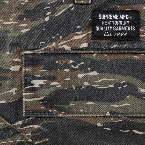 Supreme Cargo Pant - Olive Tiger Camo (front)