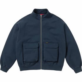 Supreme Cargo Pocket Zip Up Sweatshirt Navy