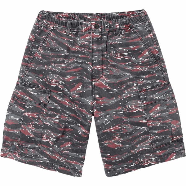 Supreme Cargo Short - Red Tiger Camo (front)