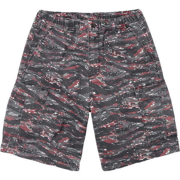 Supreme Cargo Short - Red Tiger Camo (front)