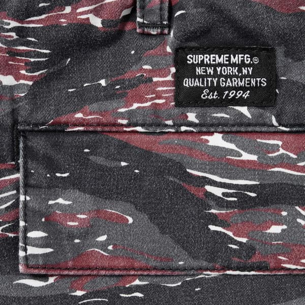 Supreme Cargo Short - Red Tiger Camo (front)