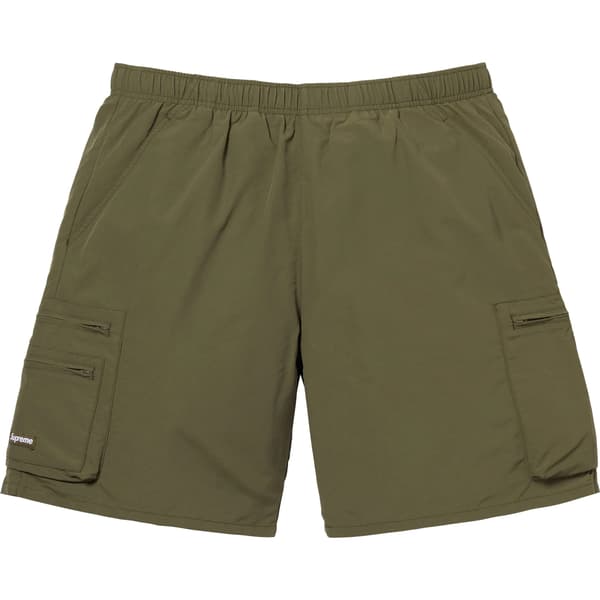 Supreme Cargo Water Short - Olive (front)