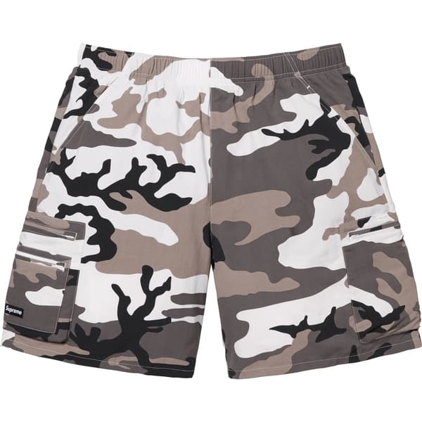 Supreme Cargo Water Short - Snow Camo (front)