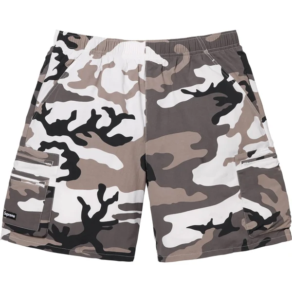 Supreme Cargo Water Short - Snow Camo (front)