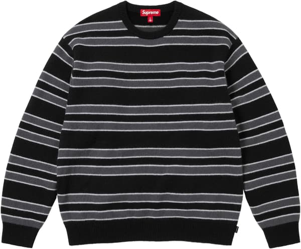 Supreme Cashmere Sweater - Black Stripe (front)