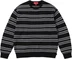 Supreme Cashmere Sweater - Black Stripe (front)