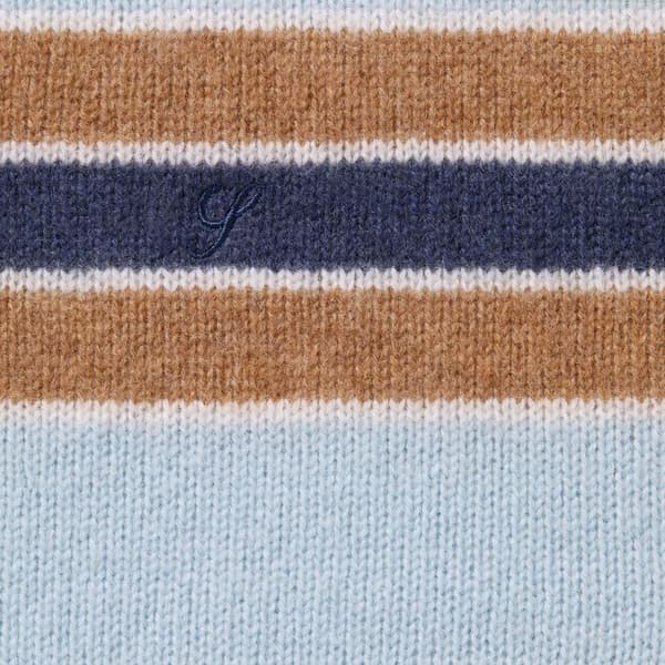 Supreme Cashmere Sweater - Blue Stripe (front)