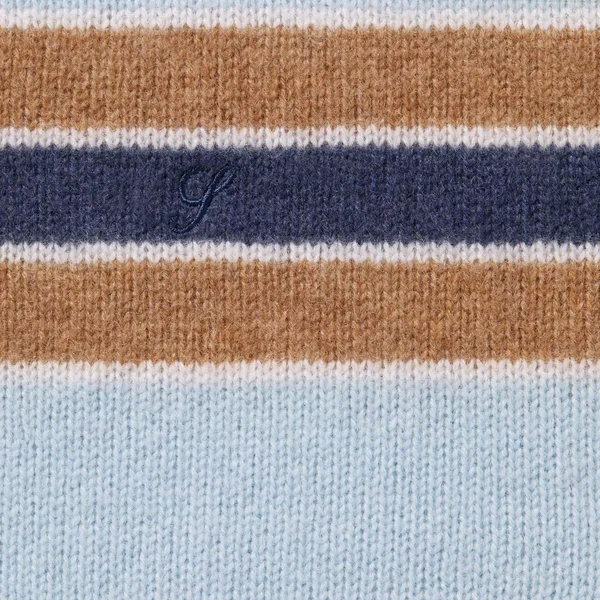 Supreme Cashmere Sweater - Blue Stripe (front)