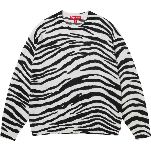 Supreme Cashmere Sweater - Zebra (front)
