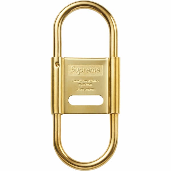 Supreme CDW Delta Carabiner - Brass (front)