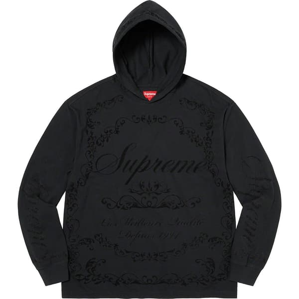Supreme Celebré Hooded L/S Top - Black (front)