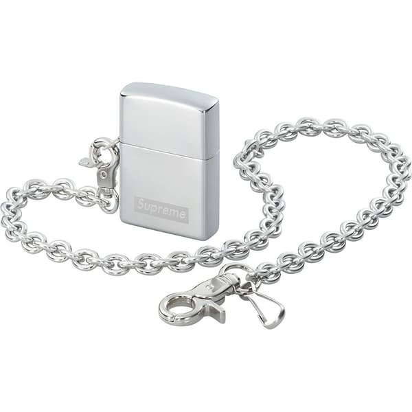 Supreme Chain Zippo - Silver (front)