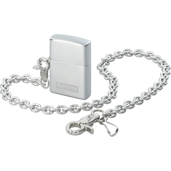 Supreme Chain Zippo - Silver (front)